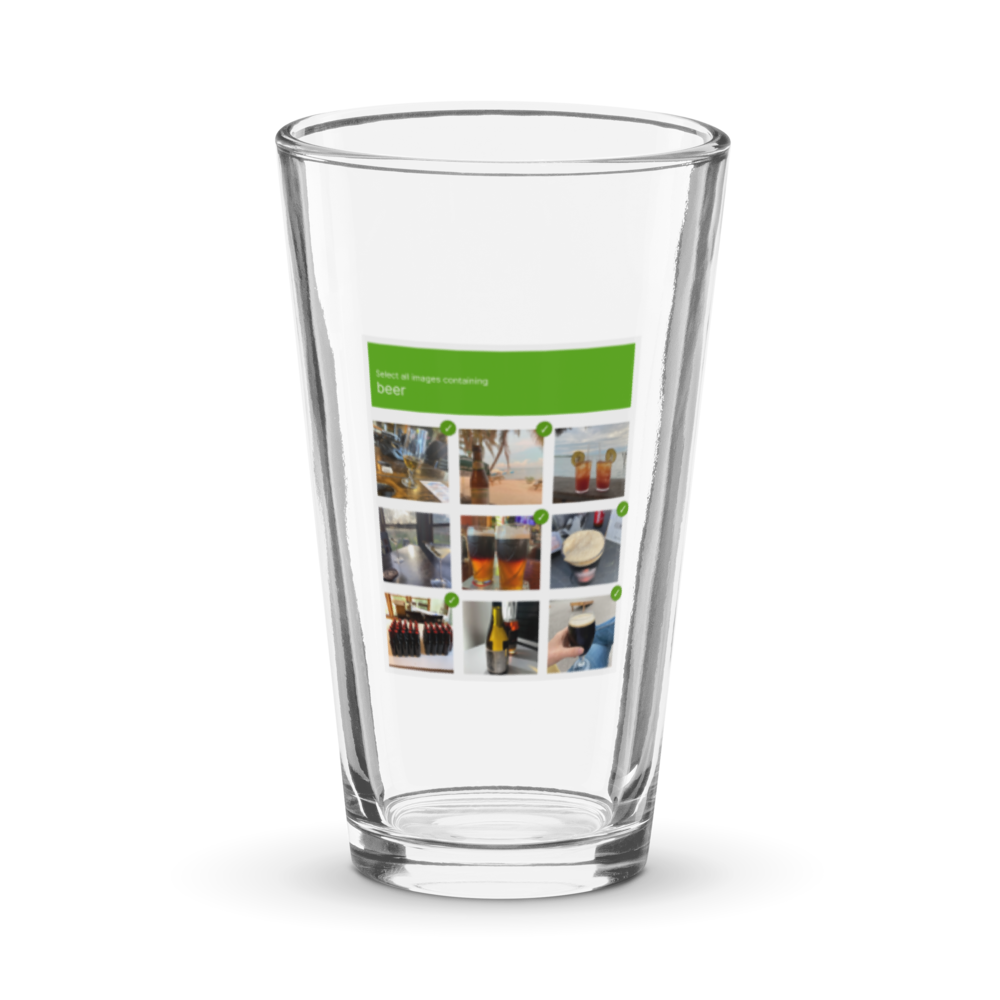 Beer Captcha Pint Glass