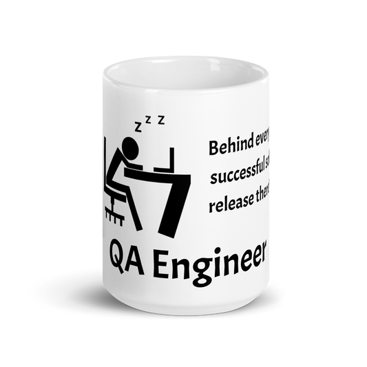 Tired QA Engineer Coffee Mug (White)